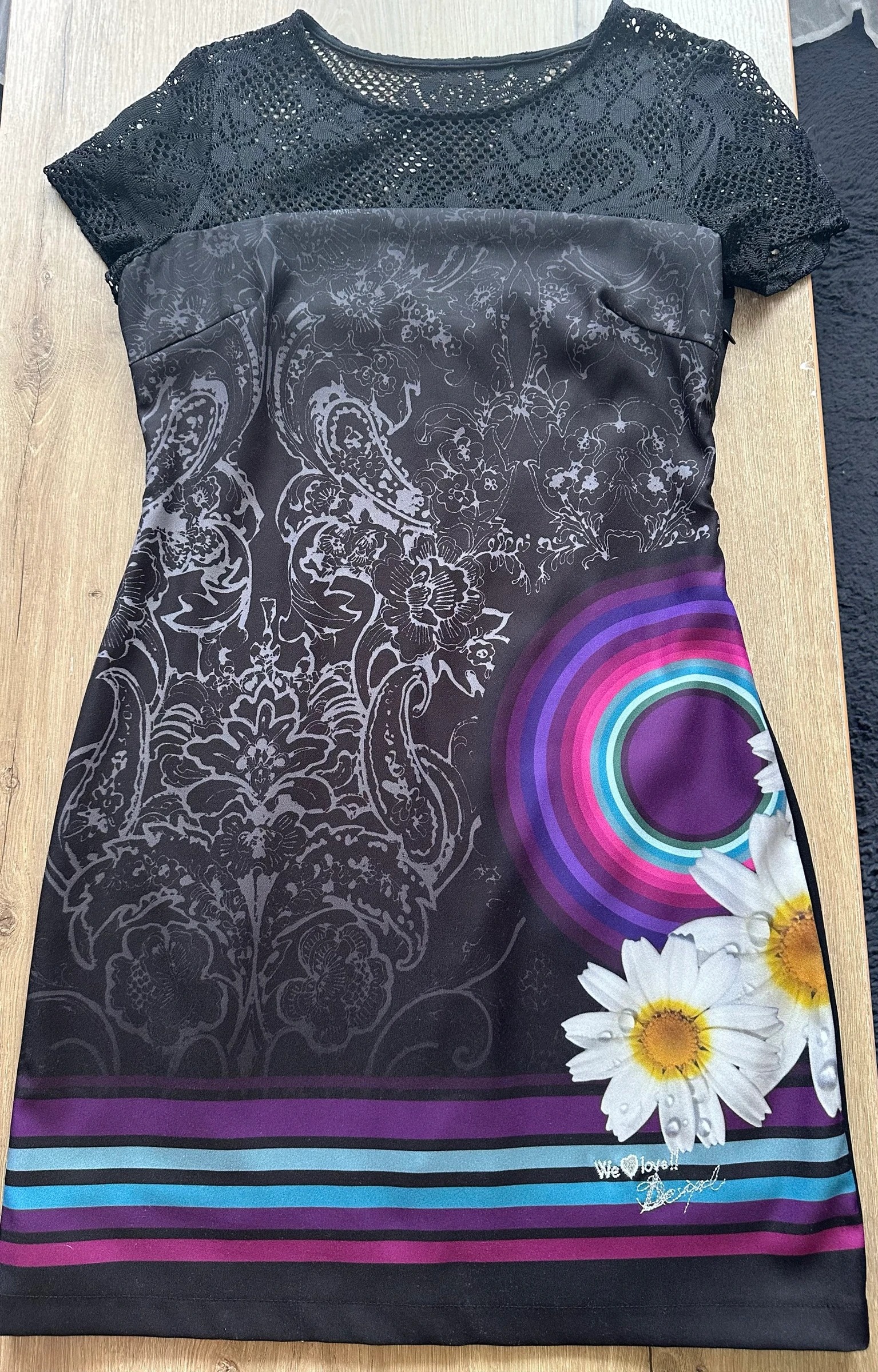 Robe Gráfica Nova Desigual – Modelo Forrado – Tamanho 42 – Nunca Usada – photo 10